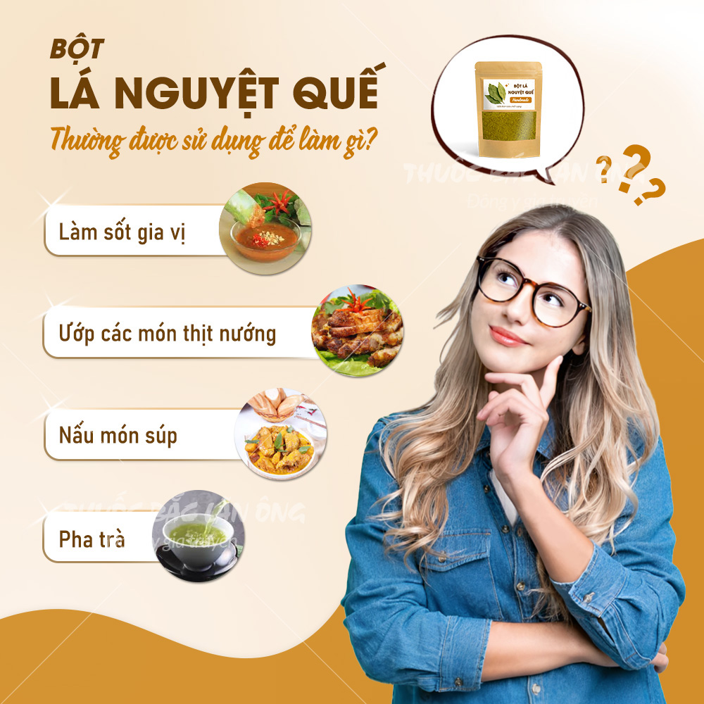 Bột lá nguyệt quế nguyên chất 500g (Bột bay leaves, gia vị nấu ăn cho món Việt)