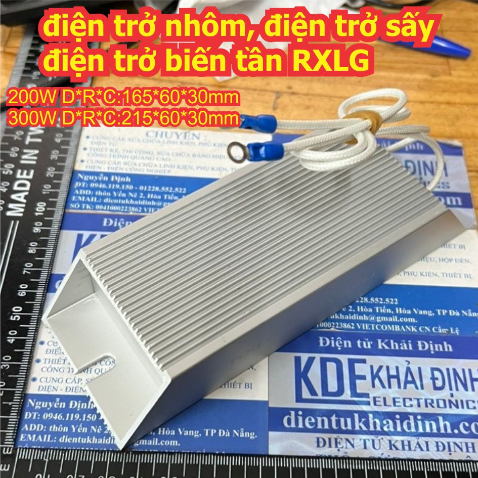 Điện trở nhôm, điện trở sấy, điện trở biến tần rxlg 100w 200w 300w 50ω 50ohm 100w50rj 200w50rj 300w50rjkde7098