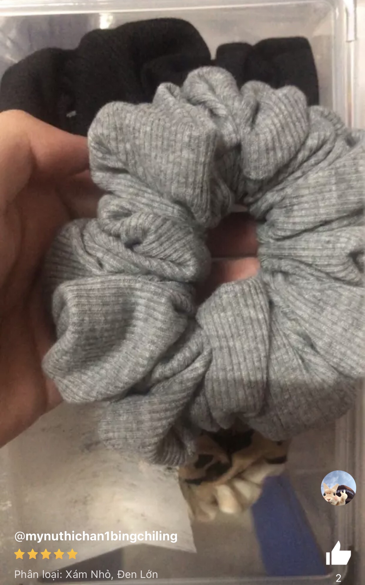 Scrunchies Dây Cột Tóc Thun Gân.