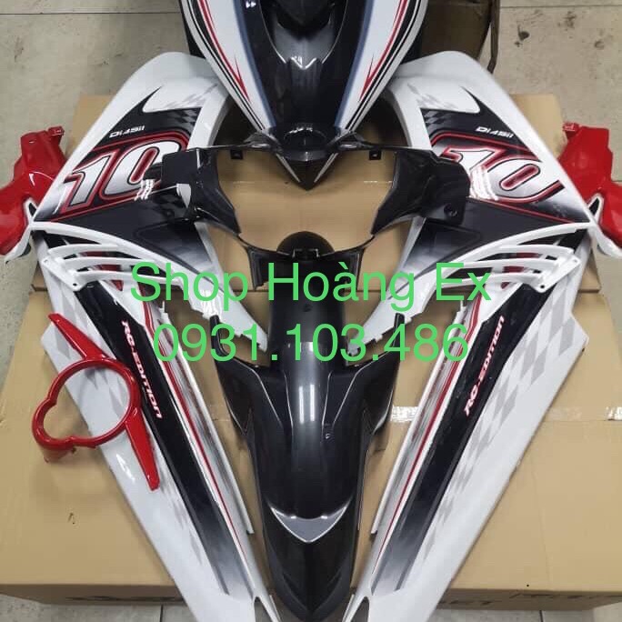 [HCM]Dàn áo Exciter 135 màu Trắng Đen phối Đỏ Hàng zin chính hãng Yamaha