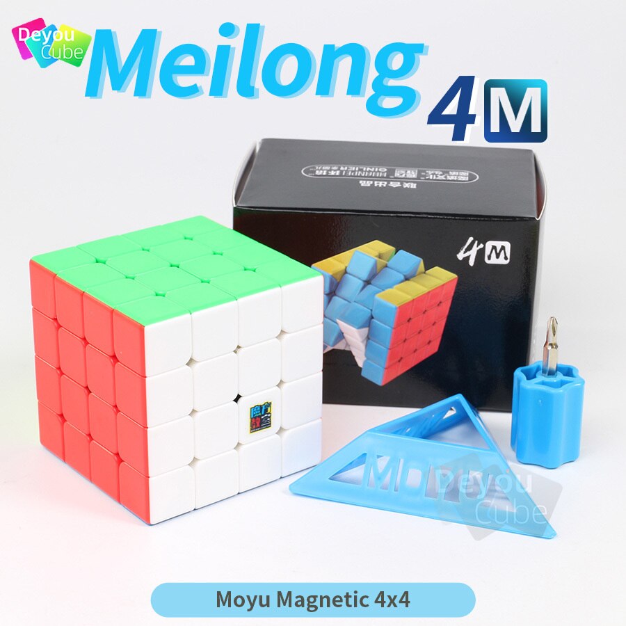 Rubik 4x4 Nam châm từ tính MoYu meilong 4M  -  đồ chơi rubik 4x4 phát triển siêu trí não