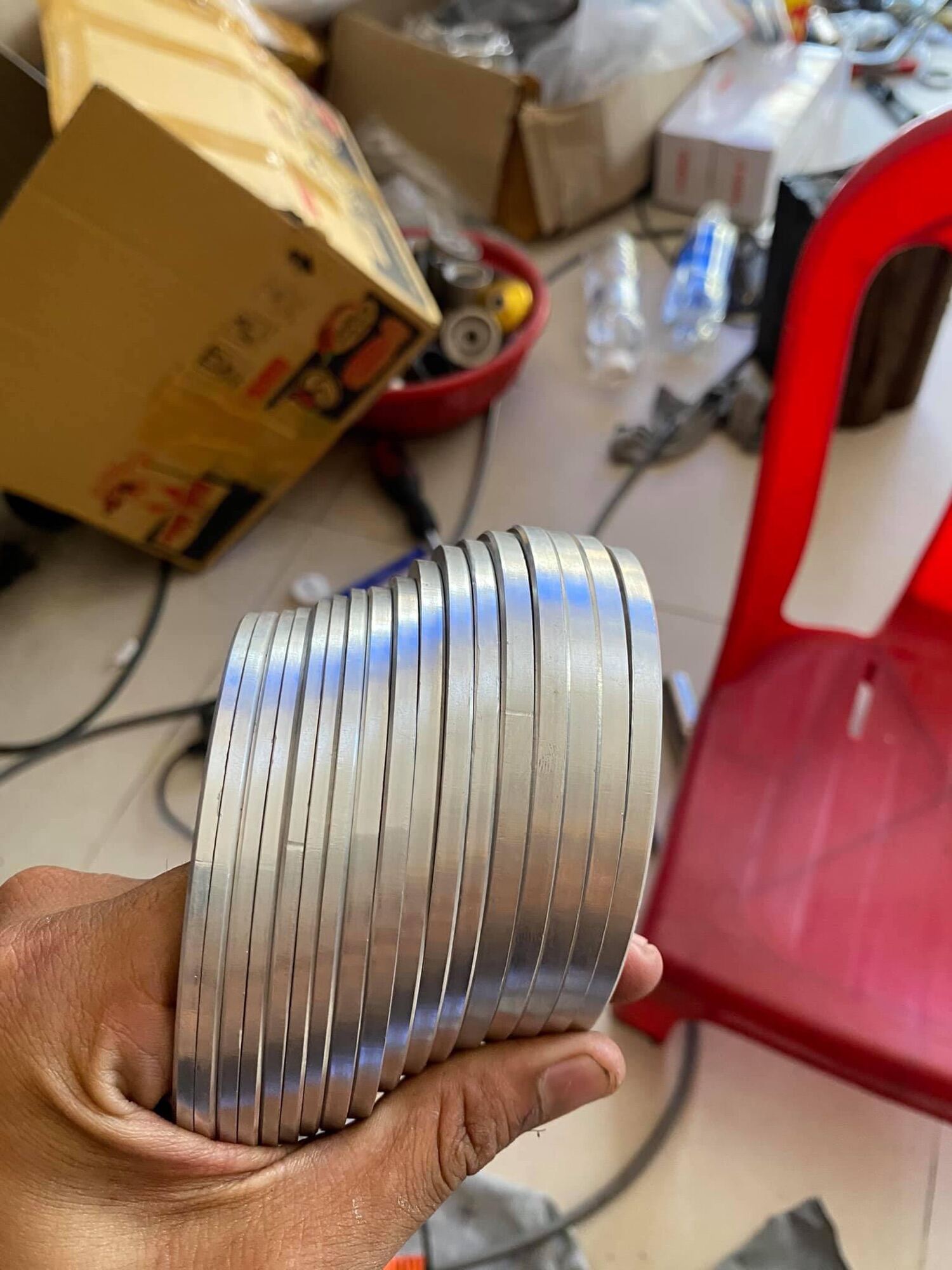 Thớt chêm lòng đĩa thắng CNC gắn các loại xe ( 3li ,4li , 5li )