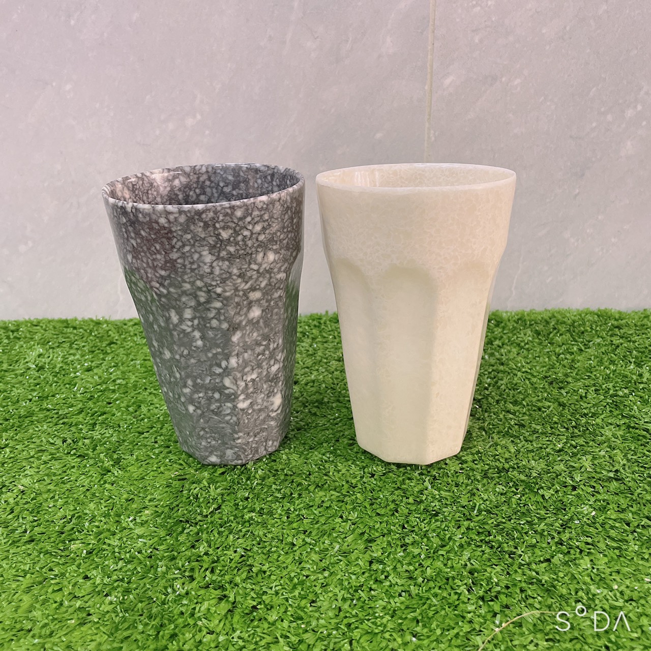 [HCM]Ly Nhựa Melamine Vân Đá Kem Kiểu Cao