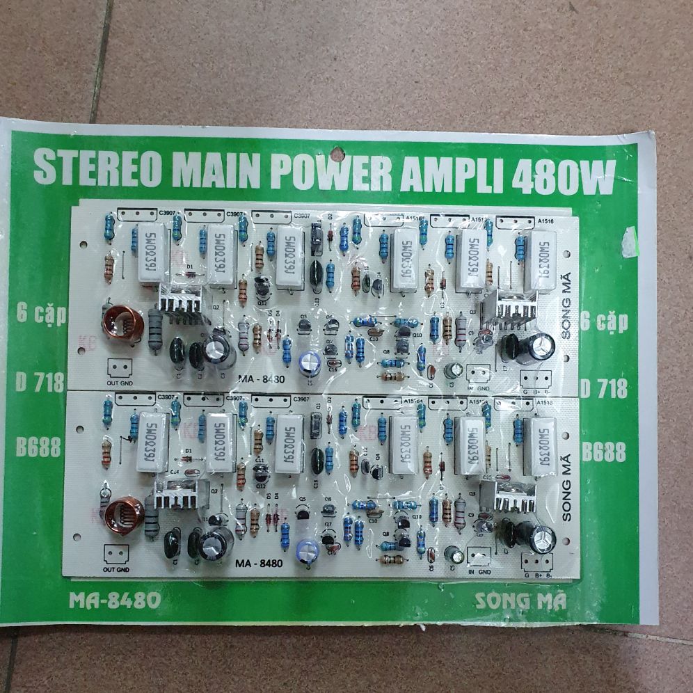 mạch công suất âm ly 12 sò 480w