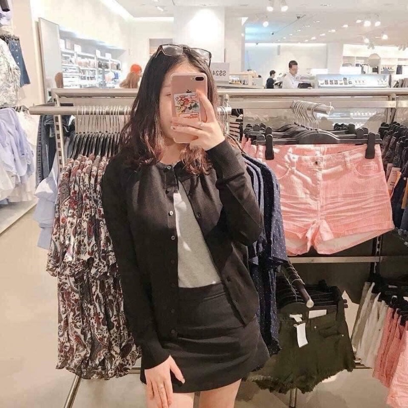 Cardigan Cổ Tròn Hm