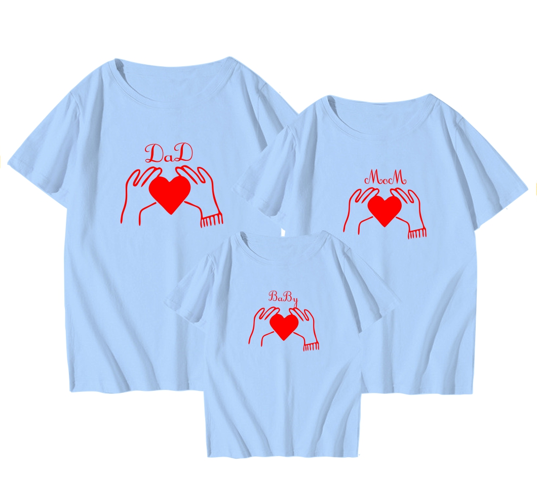 Áo gia đình 3 4 5 người cổ tròn phông rộng chất liệu thun co giãn 4 chiều mềm mịn không xù lông thoải mái khi mặc SAGO TSHIRT GDCT02