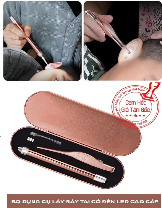 Bộ dụng cụ lấy ráy tai có đèn led cao cấp - Đồ ngoáy tai, bé bị ráy tai khô - Bộ dụng cụ lấy ráy tai có đèn led siêu sáng cao cấp- dụng cụ tiện lợi - sản phẩm cho mẹ và bé -  Dụng Cụ Lấy Ráy Tai Có Đèn - chăm sóc cơ thể