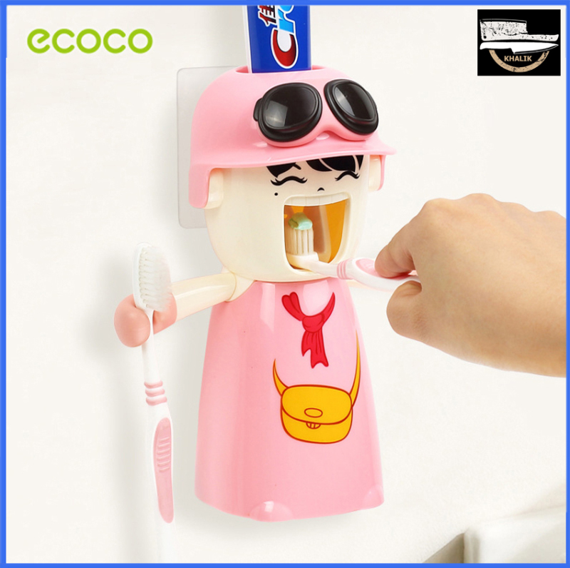 Kệ nhả kem tự động kèm để bàn chải đánh răng dành cho bé gái Ecoco-E1306
