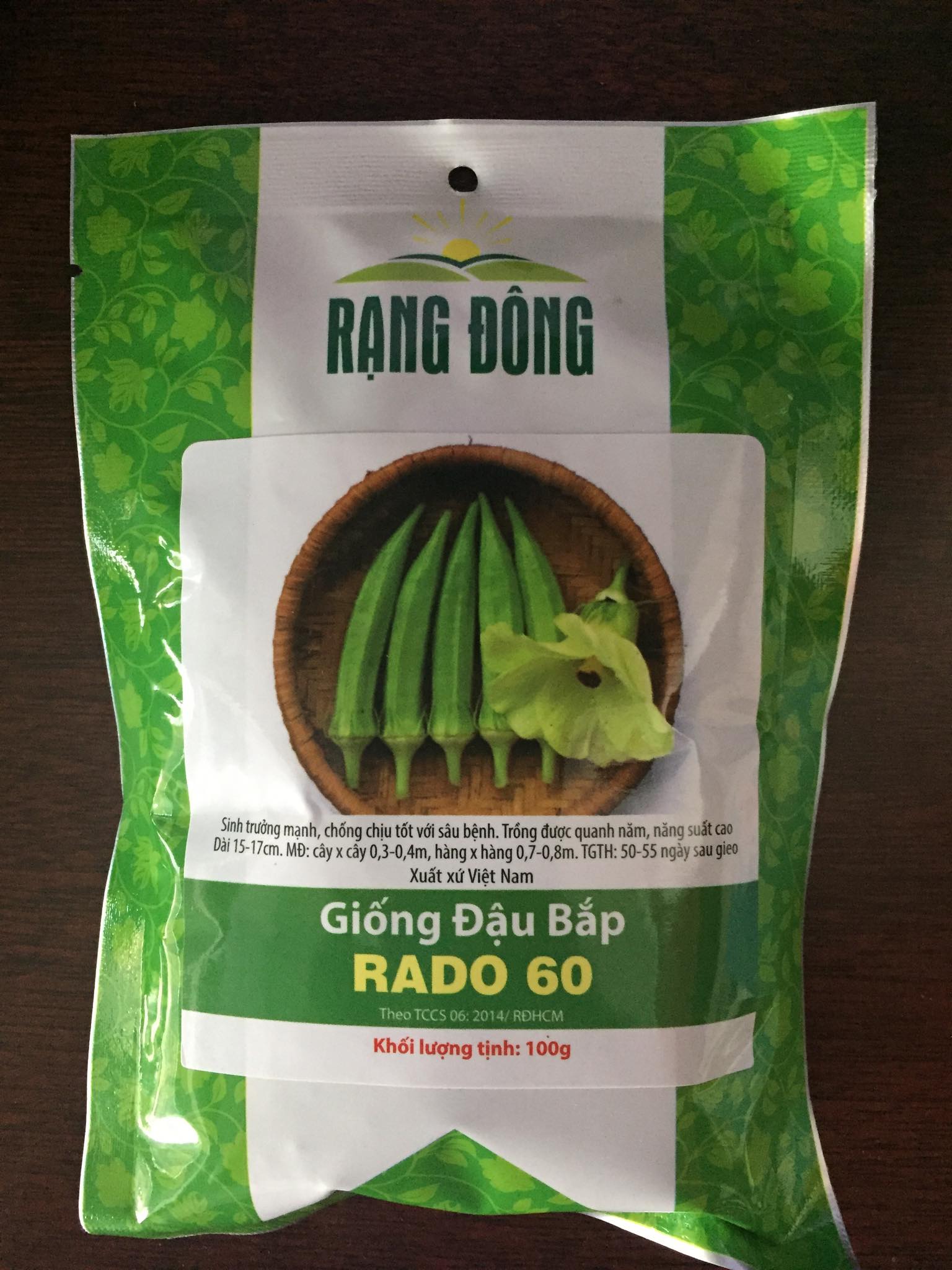 Hạt Giống Đậu Bắp Rado 60  Rạng Đông Gói 20Gram