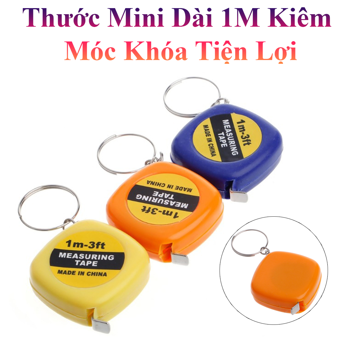 Thước Dài 1M Có Móc Khóa Cao Cấp