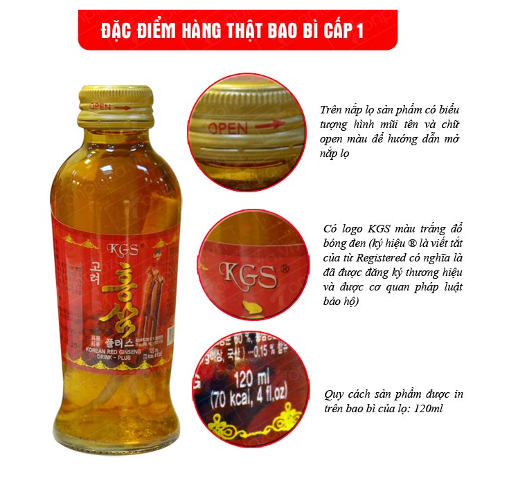 NƯỚC HỒNG SÂM CỦ HÀN QUỐC KGS 10 CHAI