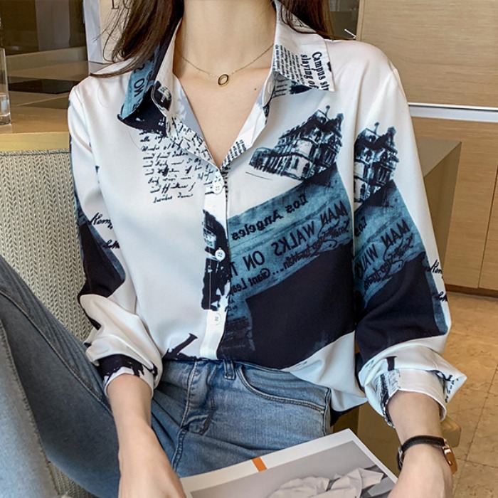 Áo Sơ Mi Nữ Công Sở Họa Tiết Cá Tính SM59 - Hàng Quảng Châu Cao Cấp.