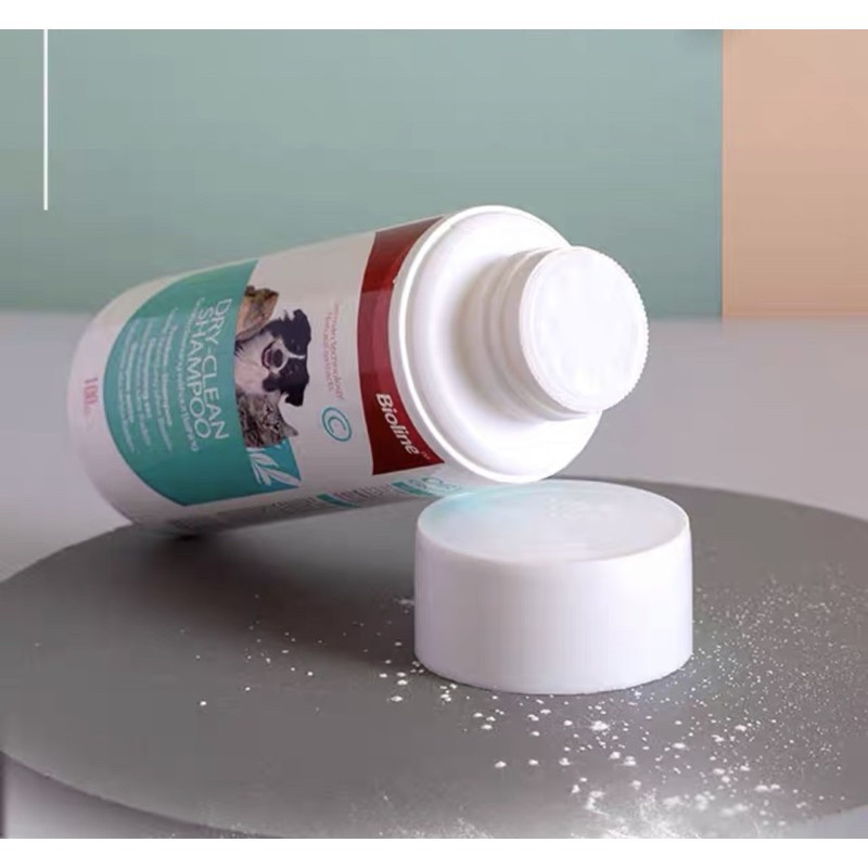 [HOÀN TIỀN 10%]Phấn Tắm Khô Bioline 100g Cho Chó Mèo BOMPET
