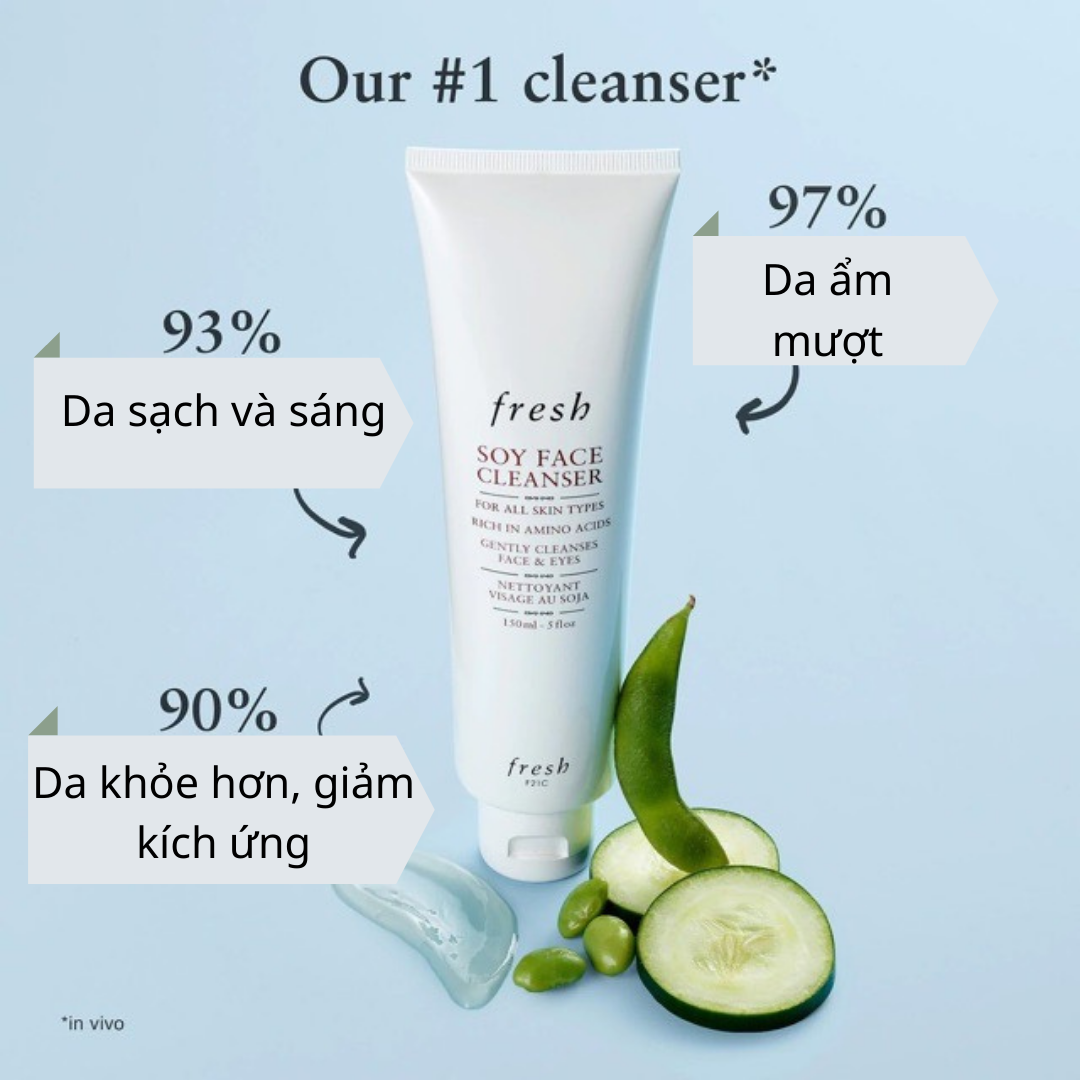 Sữa rửa mặt đậu nành Fresh Soy Face Cleanser