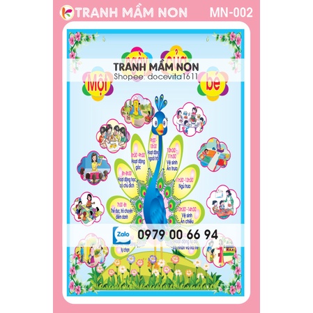 Decal mầm non - GÓC MỘT NGÀY CỦA BÉ