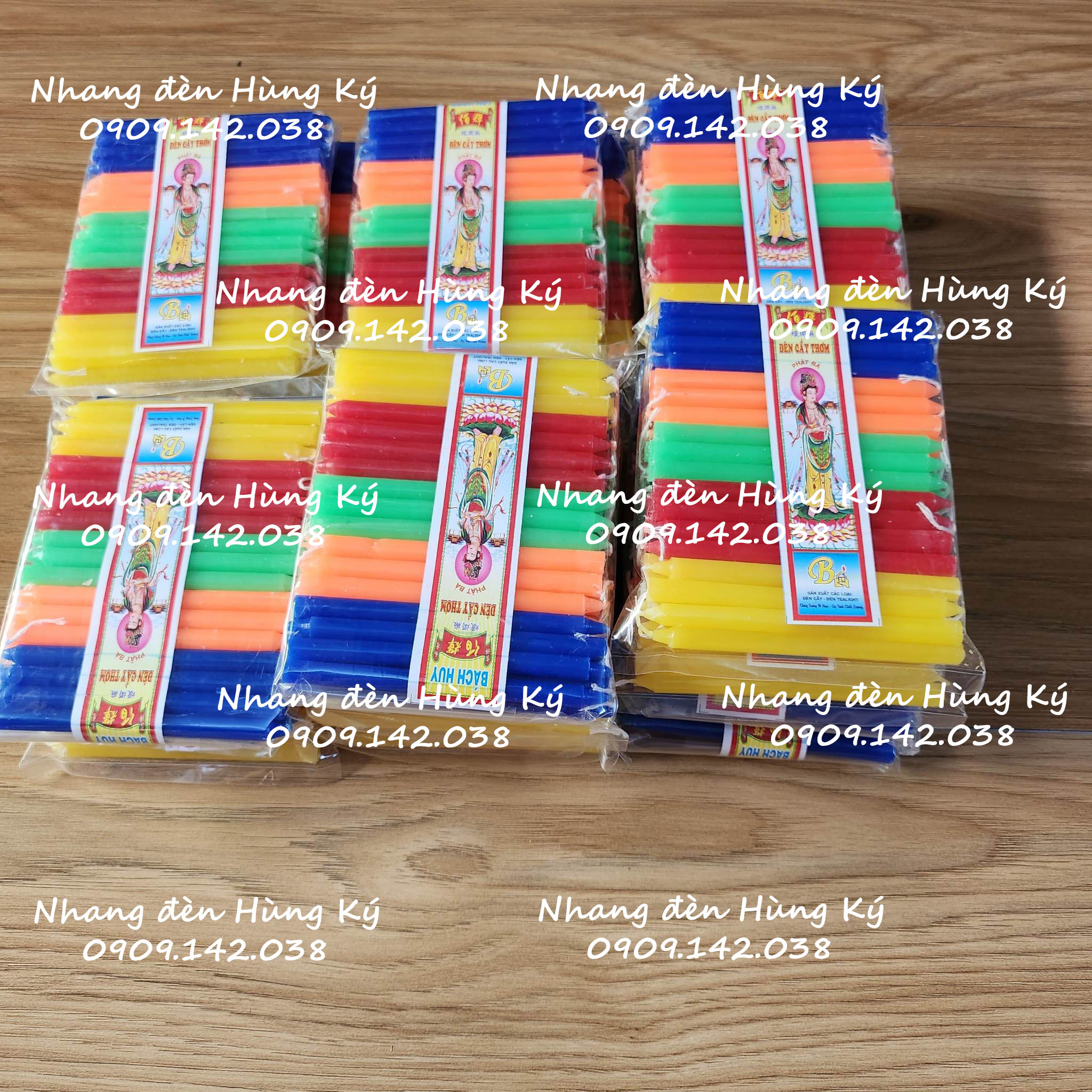 Đèn cầy trung thu nhiều màu 48-50 cây