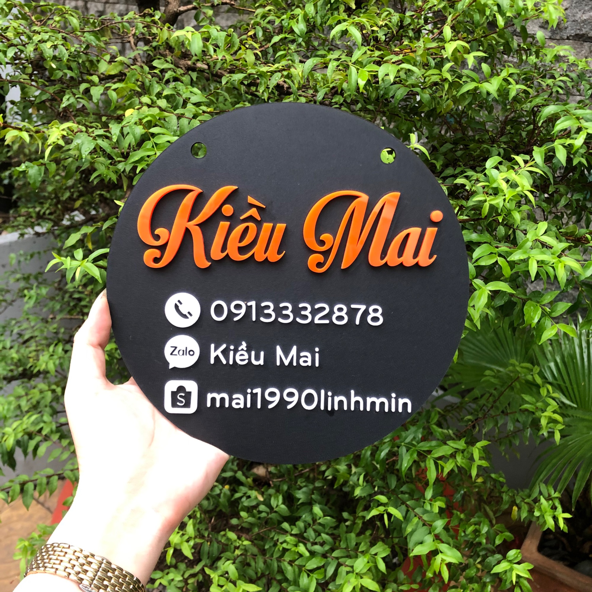 [HCM][Miễn phí thiết kế] Bảng tên - Bảng gỗ trang trí shop