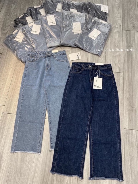Quần jean ống sớ cạp cao cho nữ Q078