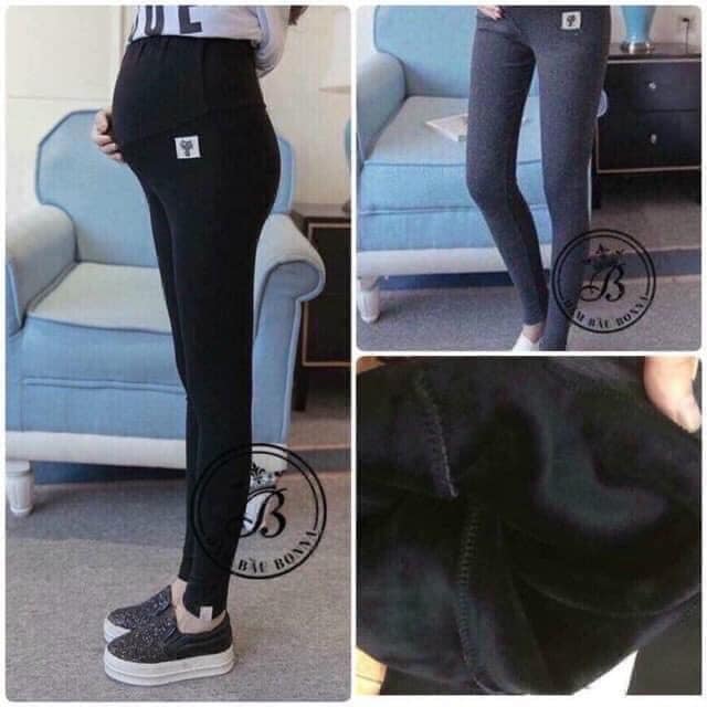 Quần legging mèo cao cấp lót lông dành cho bà bầu