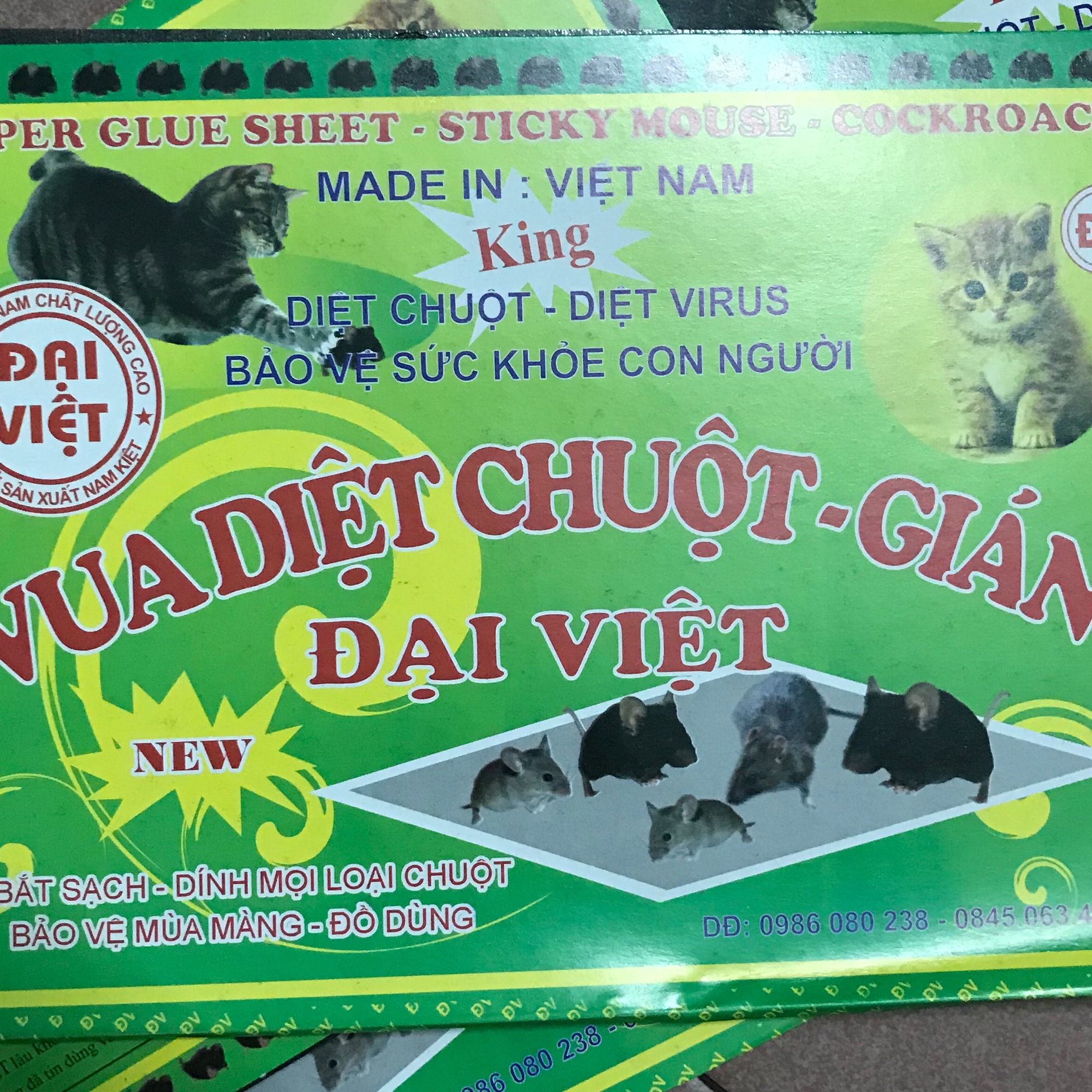 [Hoàn Tiền 10%] Combo 10 tấm Keo dính chuột gián siêu dính Đại Việt - diệt chuột cả đàn dùng được nhiều lần với chất keo siêu dính chống nước