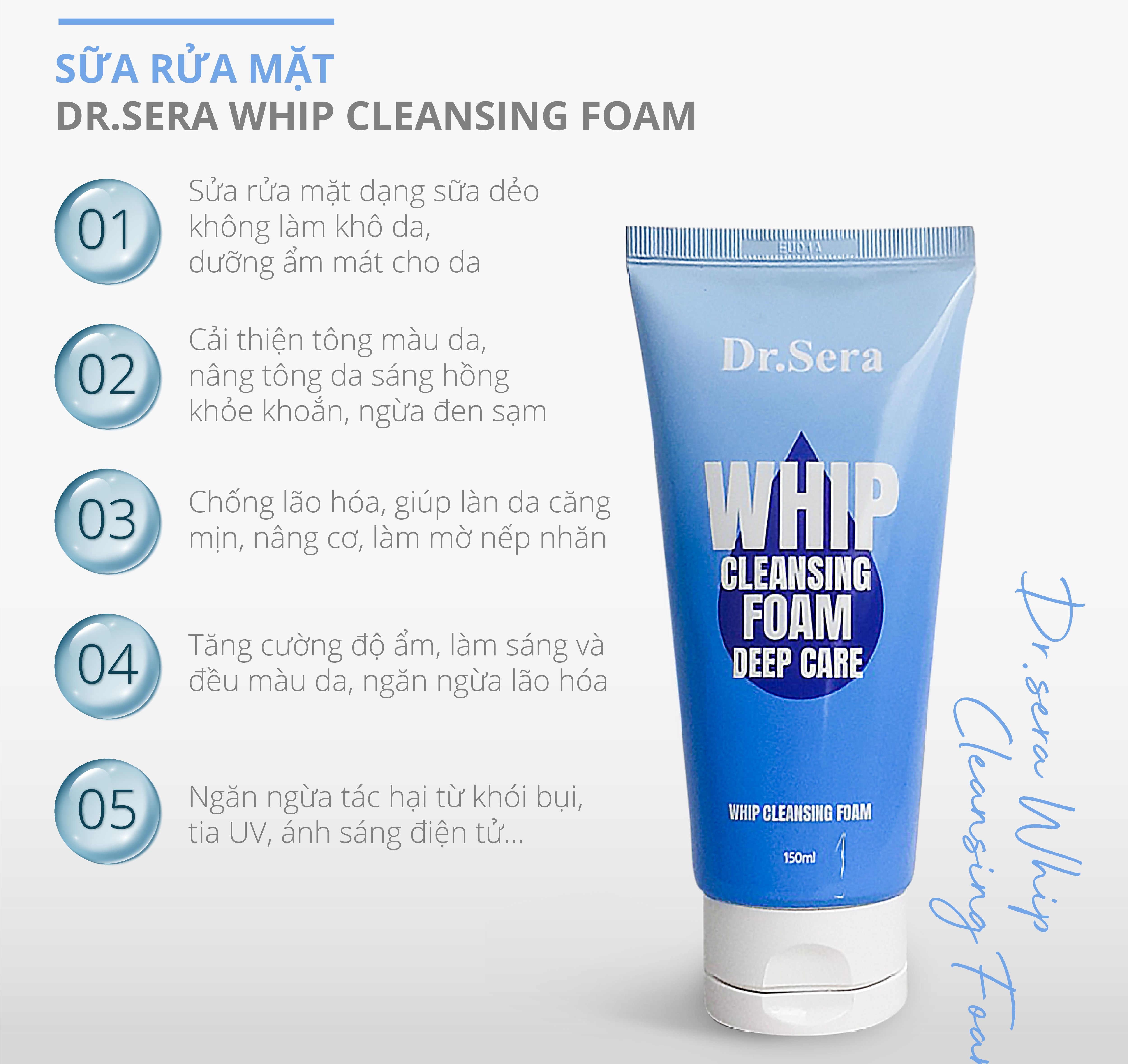 Sữa rửa mặt cho da dầu mụn Whip Cleansing Foam 150ml