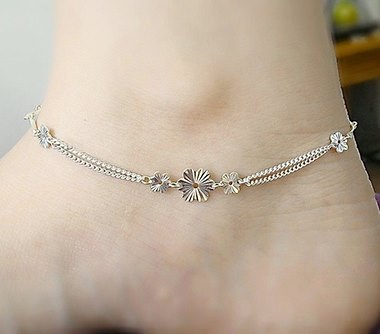 Women's Silver Anklets
