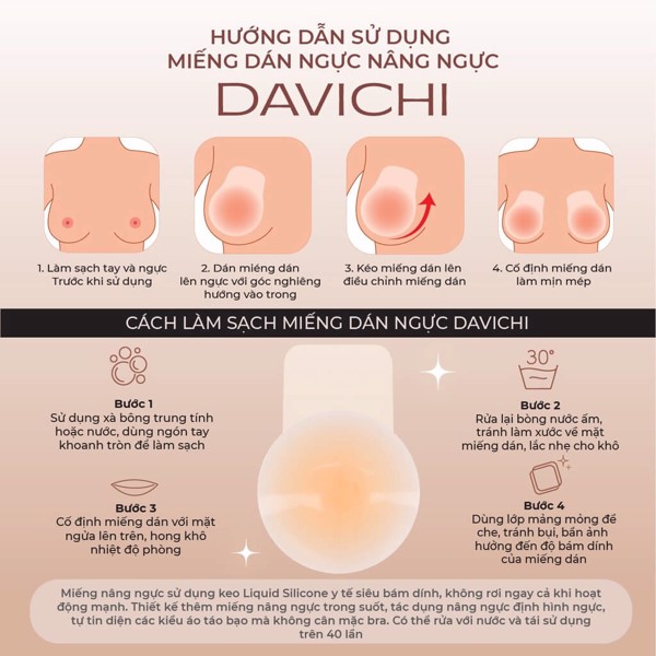 Miếng Dán Ngực Chống Mồ Hôi Davichi Cao Cấp, Siêu Mỏng, Ôm Khít (2 Miếng/Hộp )