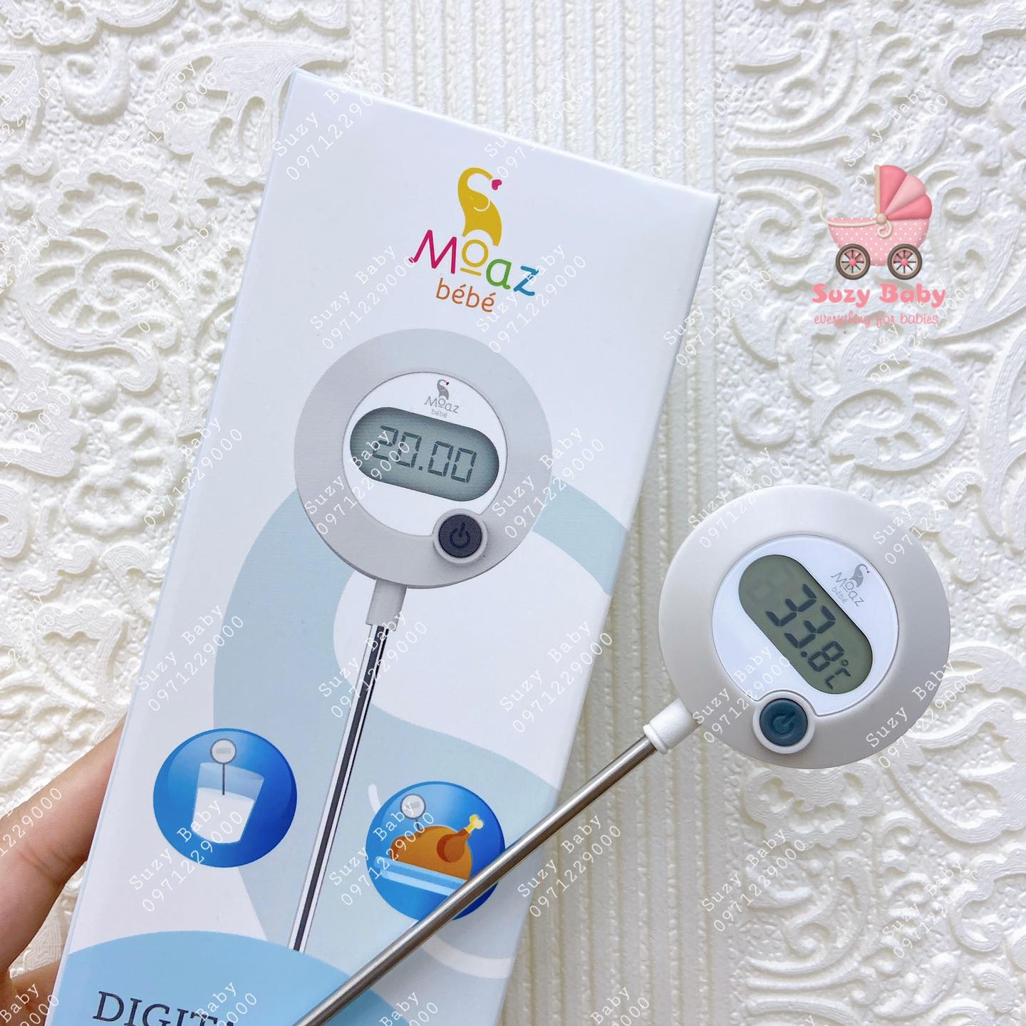 Moaz Bebe Thermometer Measures the Temperature of Milk and Food