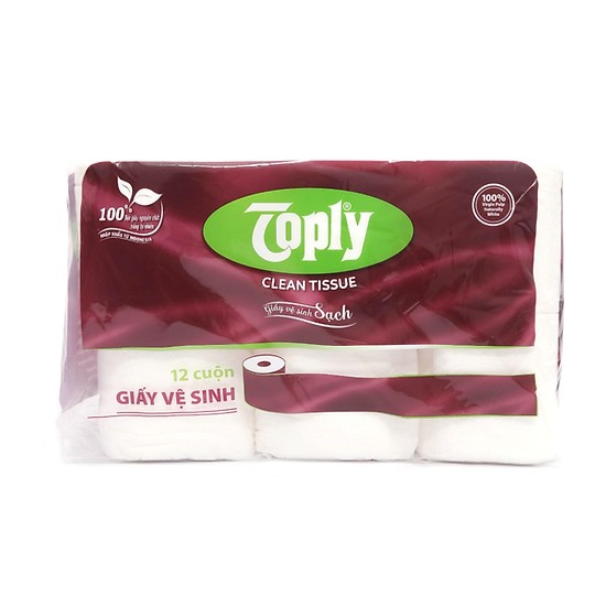 [HCM]Giấy vệ sinh Toply 12 cuộn (2 lớp)