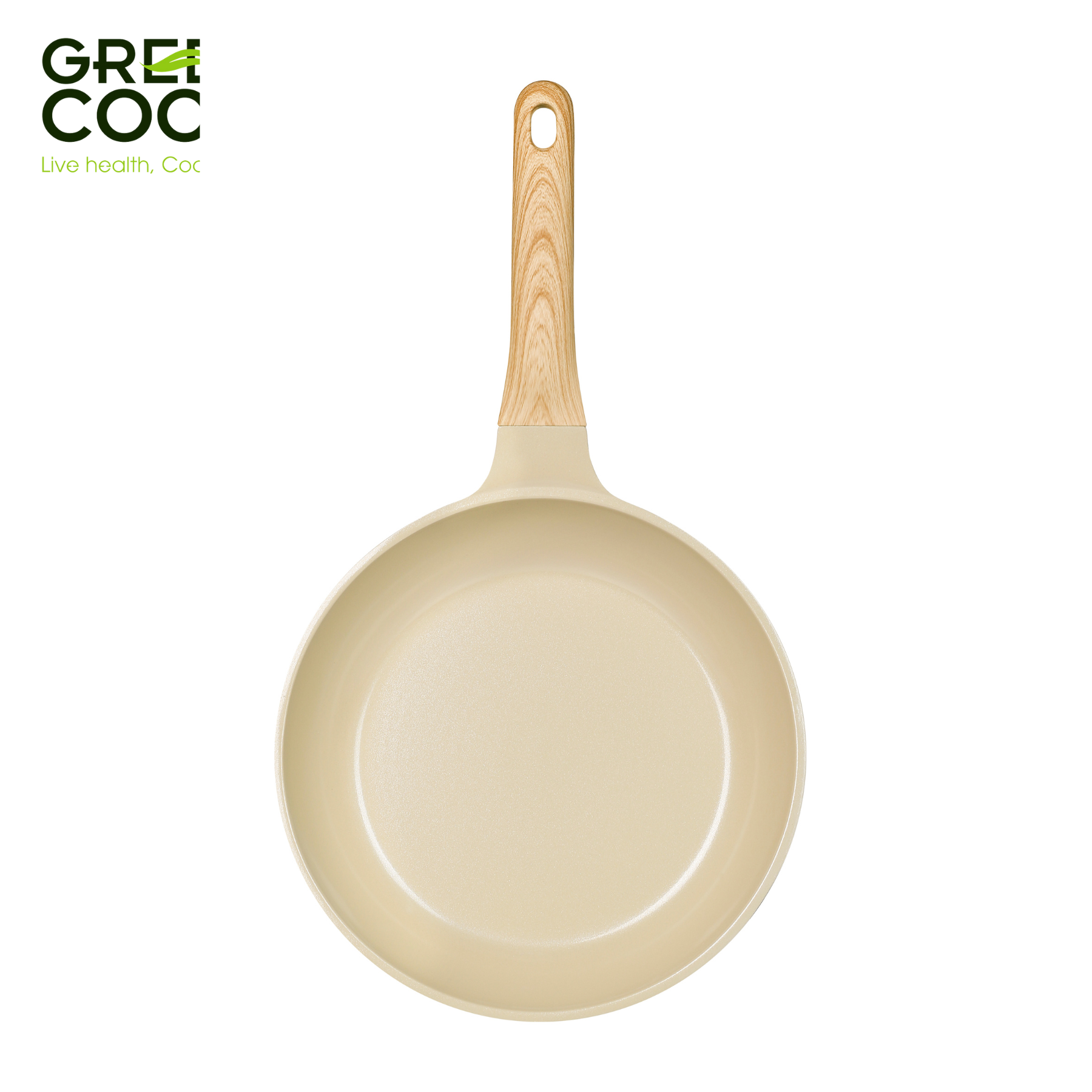 Chảo đúc Green Cook men gốm IVORY GCP233 - Dùng mọi loại bếp - Hàng chính hãng Greencook - Hình ảnh 4