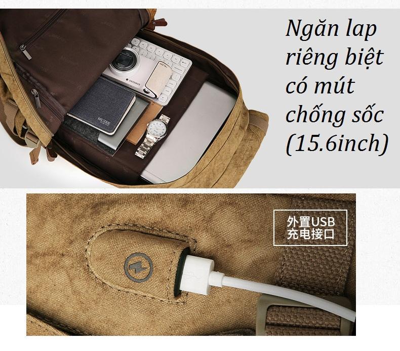 Balo,laptop vải canvas cao cấp.