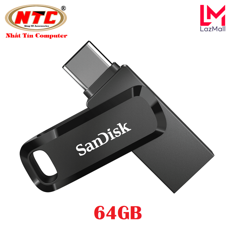 Bảng giá USB OTG Sandisk Ultra Dual Drive Go USB Type-C 3.1 64GB 150MB/s (Đen) Phong Vũ