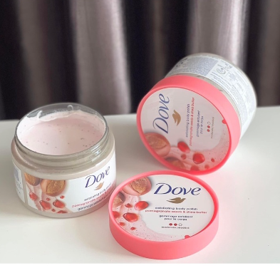 Tẩy Tế Bào Chết Dove Bản Mỹ MACCA Lựu Đỏ 298gr Exfoliating Body - Chăm Sóc Da Giúp Da Sáng Mịn Date 2025