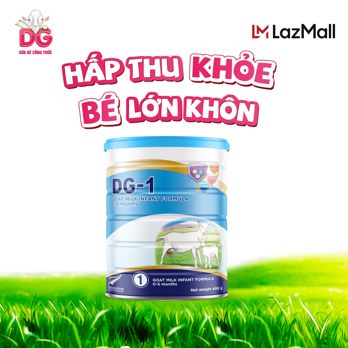 Sữa Dê Công Thức DG-1 400g (HSD: 12/2027)