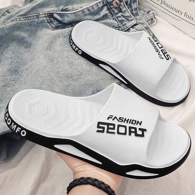 dép nam cau su đúc đế kiểu logo sport đi bền thẩm mĩ (size kép38-39,40-41,42-43,44-45)