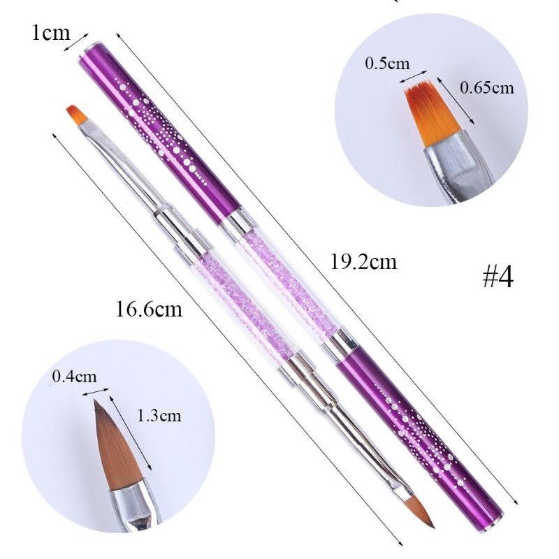 Cọ đắp hoa - Cọ bản 2 đầu 2in1