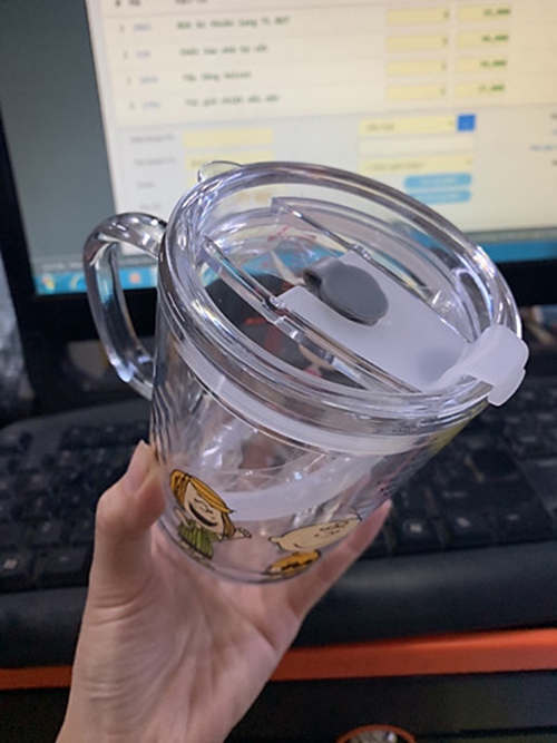 Cốc pha sữa chia vach 350ml có quay