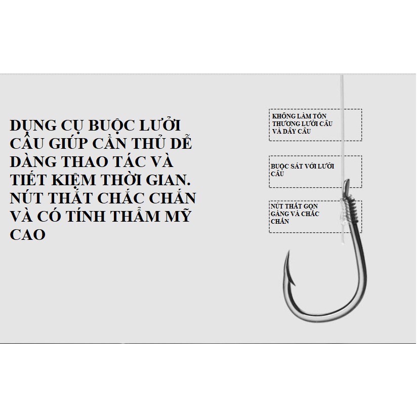 Máy buộc lưỡi câu - Dụng cụ buộc lưởi câu  (cam kết bảo hành đổi trả trong 2 tuần đầu)