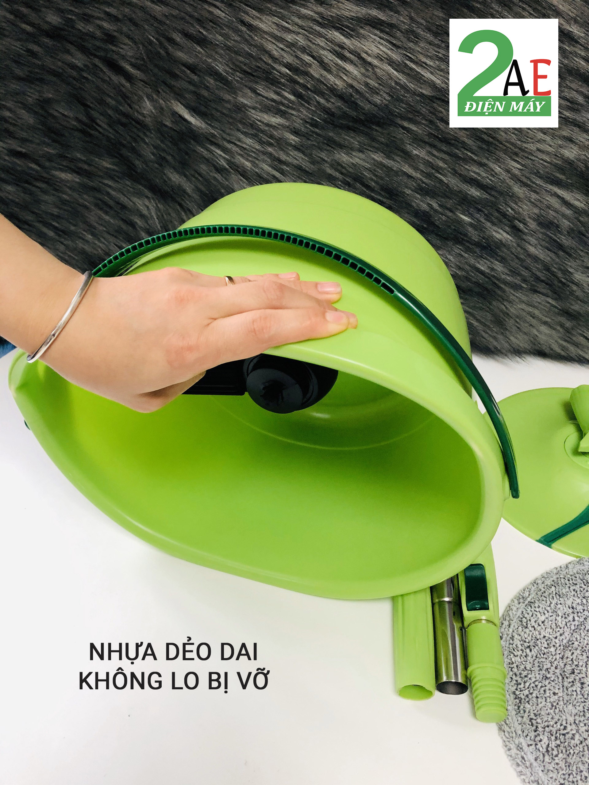 Cây lau nhà 360 độ đầu tròn