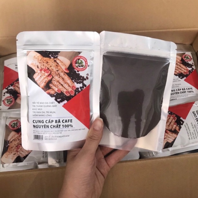100gr Bã cafe tắm trắng tẩy da chết siêu mịn