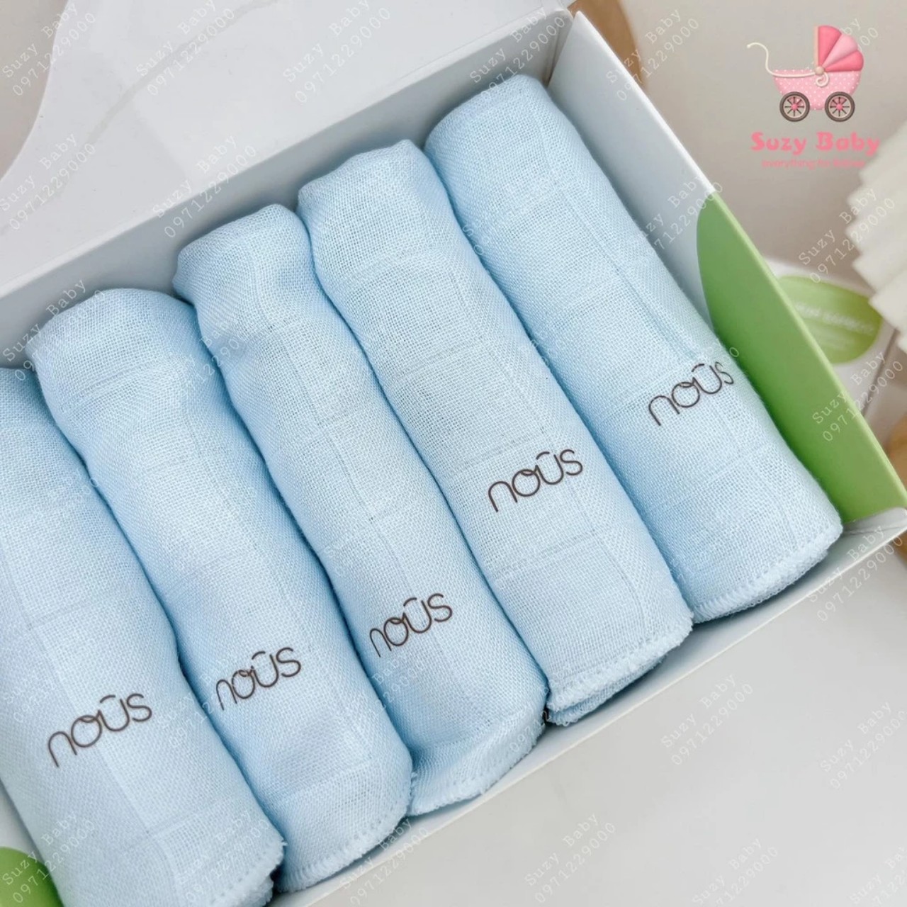 Khăn sữa sợi tre nous bamboo mềm mịn