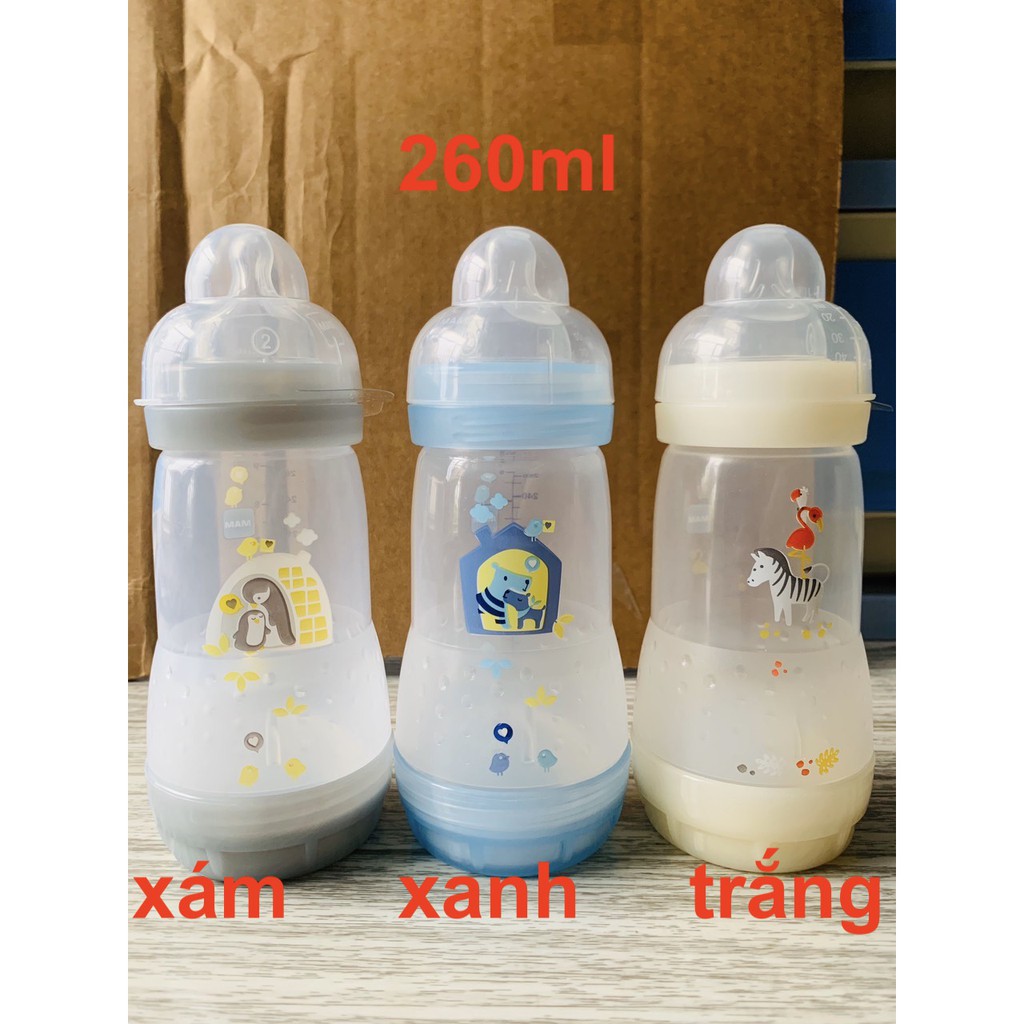 Bình sữa chống đầy hơi MAM 160ml/260ml ( ko hộp )