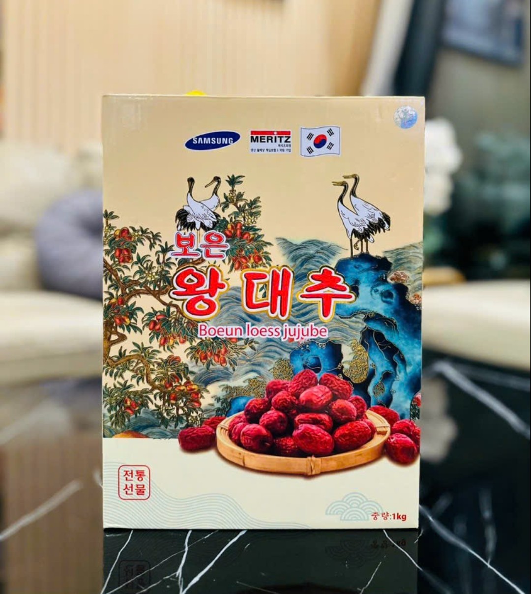 [Cả Vỏ Hộp 1,2kg] Táo Đỏ Khô Hàn Quốc Hộp 1Kg