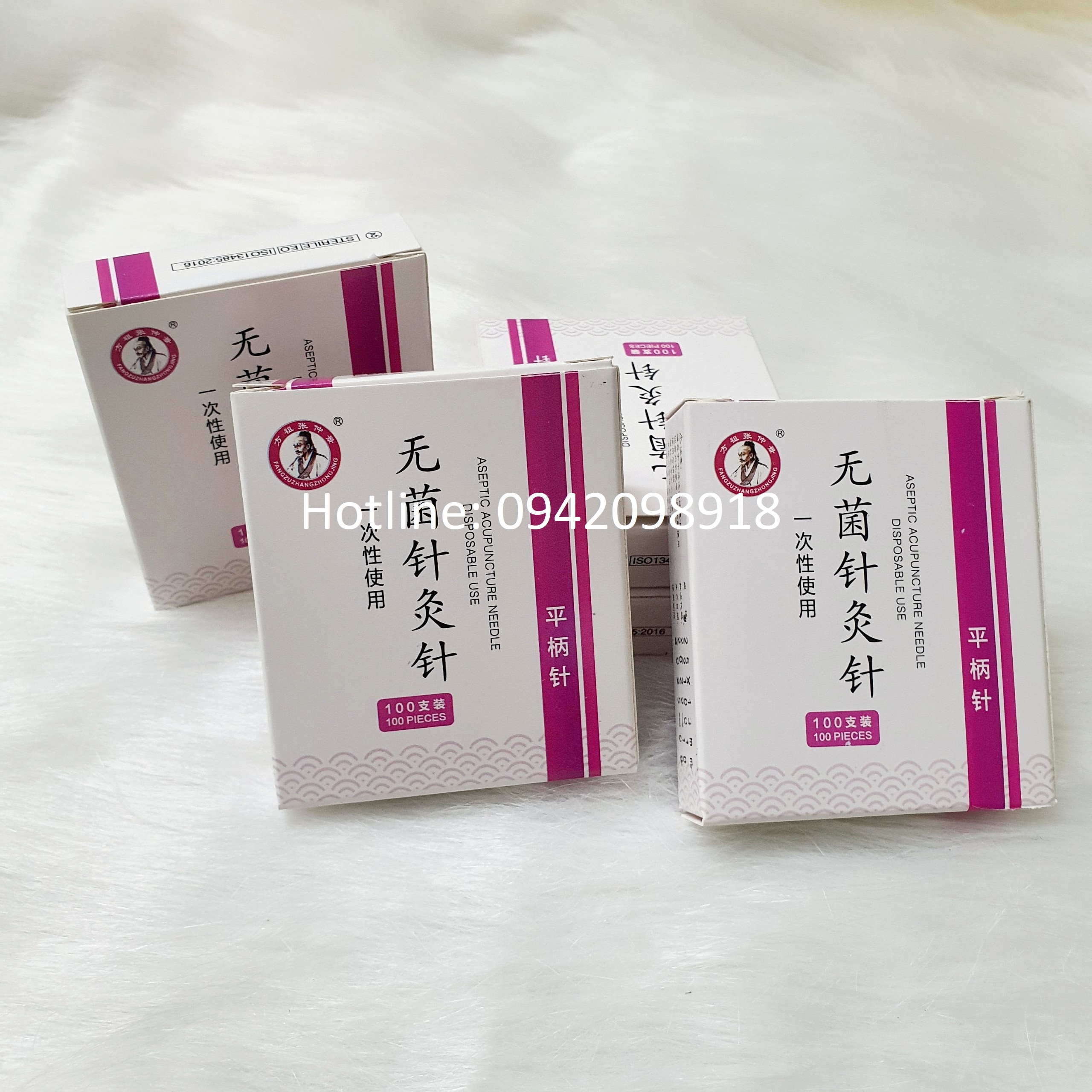Kim châm cứu Vân Long hộp 100 chiếc, kim đốt nốt ruồi hộp 100 kim