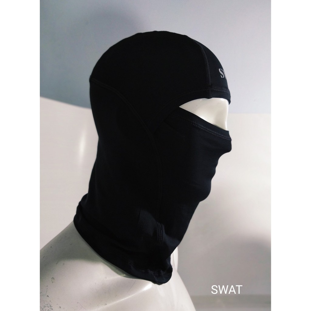 Giá Tốt-Khăn trùm đầu ninja swat đội mũ fullface, khăn đen đa năng,swat 3in1