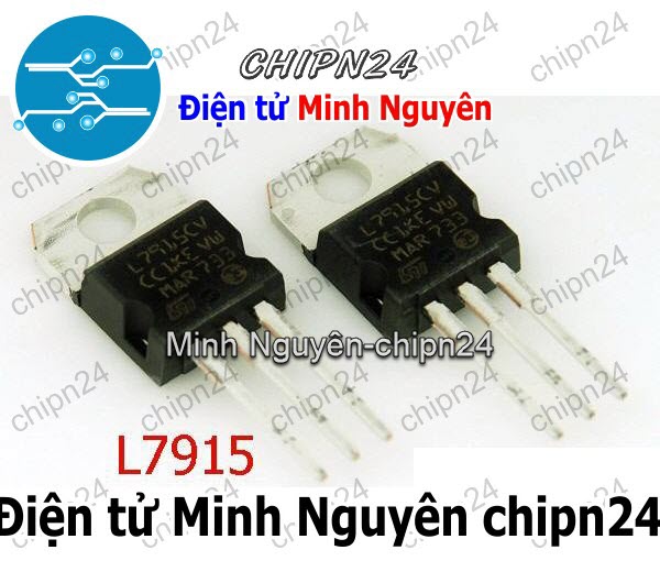[3 con] (DIP) IC L7915CV TO-220 (L7915 7915 Ổn áp âm 15V) - HH001255