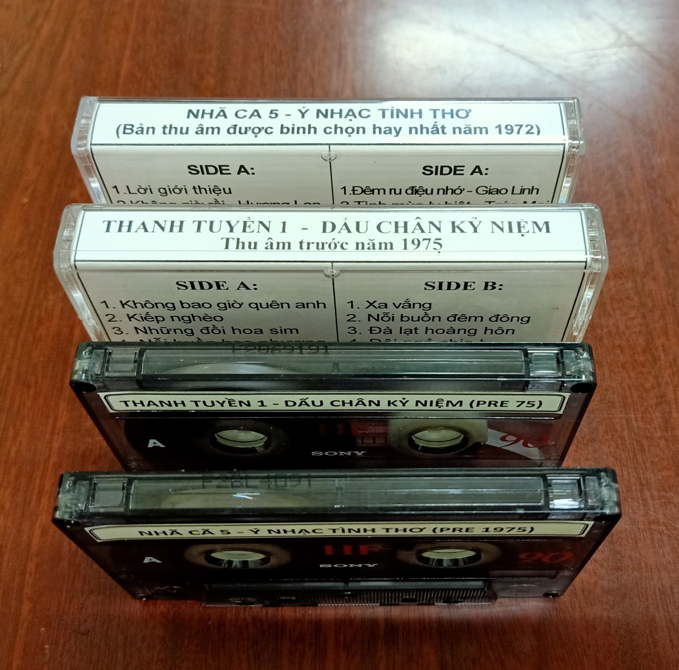 BỘ 10 BĂNG CASSETTE PRE 1975 (SET 1)