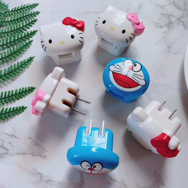 Củ Sạc, Cốc Sạc Cổng USB Hoạt Hình Doraemon, Kitty