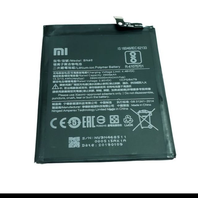 Pin xiaomi redmi note 6 pro, bn46 3900/4000mah bảo hành 6 tháng