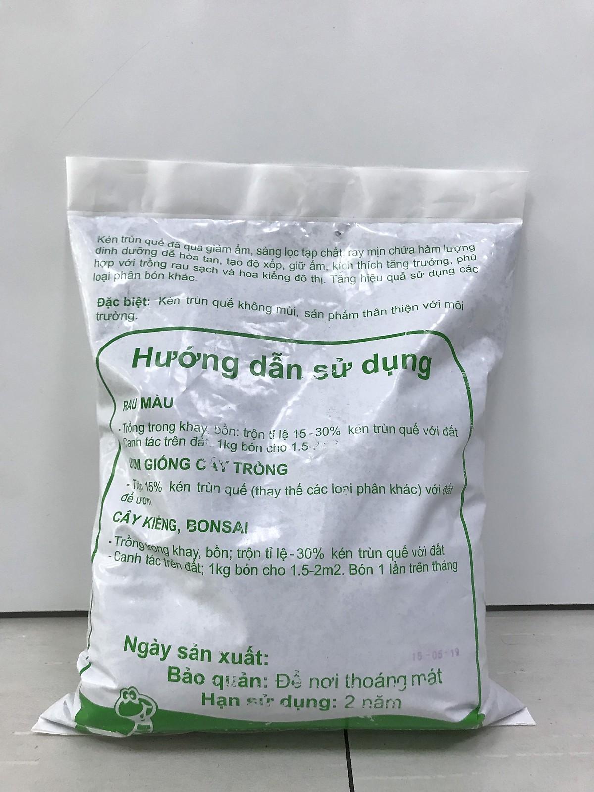 Phân kén trùn quế cải tạo đất trồng gói 2kg